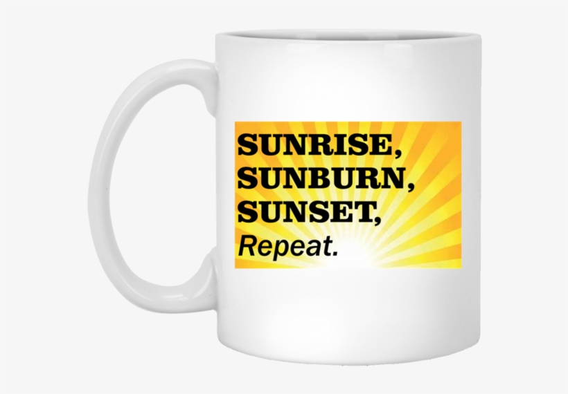 Sunrise Sunburn Sunset Repeat Burst White Drinkware - Royal Melbourne Show 2011, transparent png download