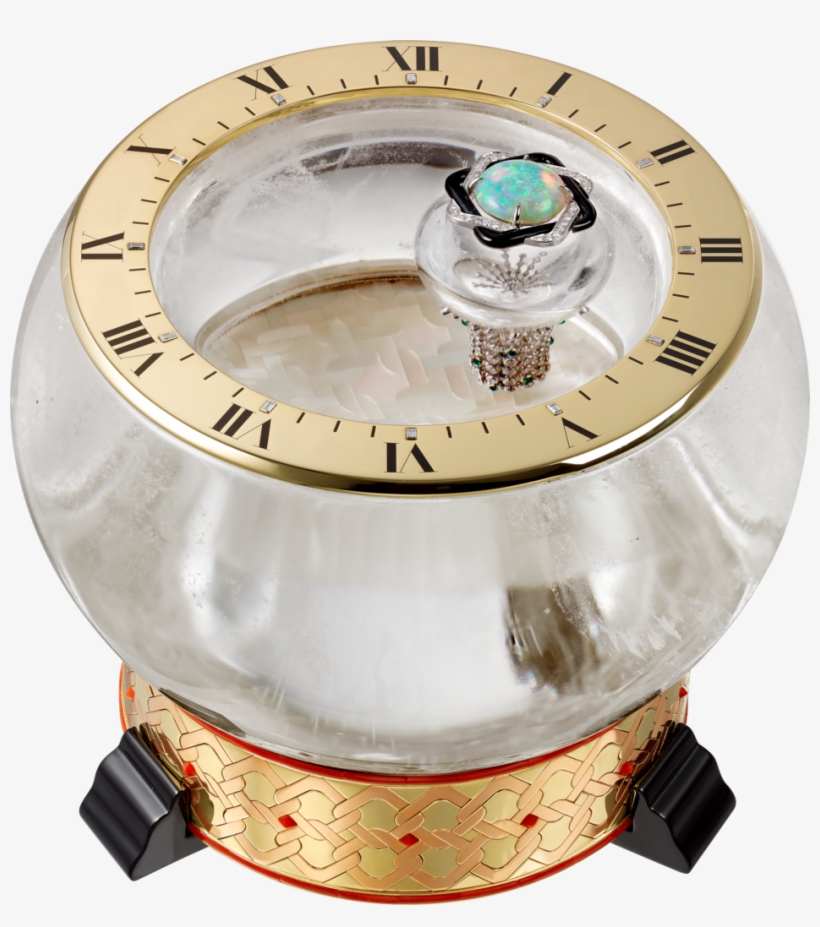 Magnetic Art Deco Style Clock, Made Of Yellow And Pink - Jewellery, transparent png download