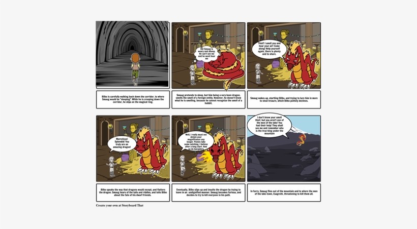 Bilbo Talking To Smaug - Smaug, transparent png download