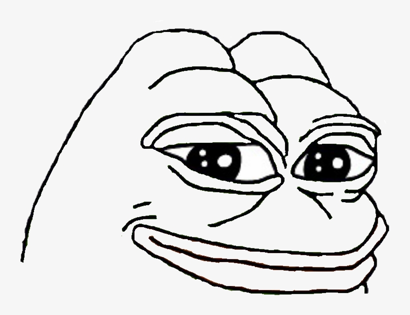 Post - Pepe The Frog Black And White, transparent png download