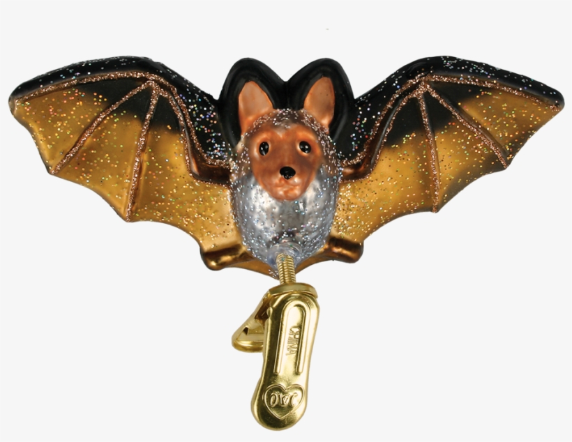 Bat Clip-on Ornament - Old World Christmas Clip-on Bat Glass Blown Ornament, transparent png download