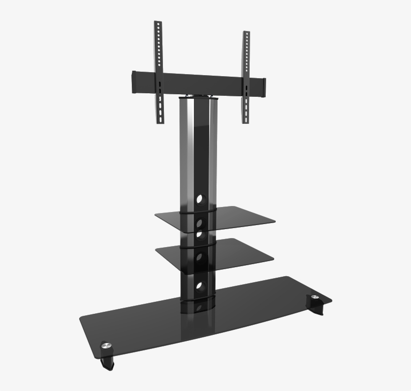Goldine Silver Black Glass Tv Stand 55 Inch Shelf PNG Image Transparent PNG Free Download on