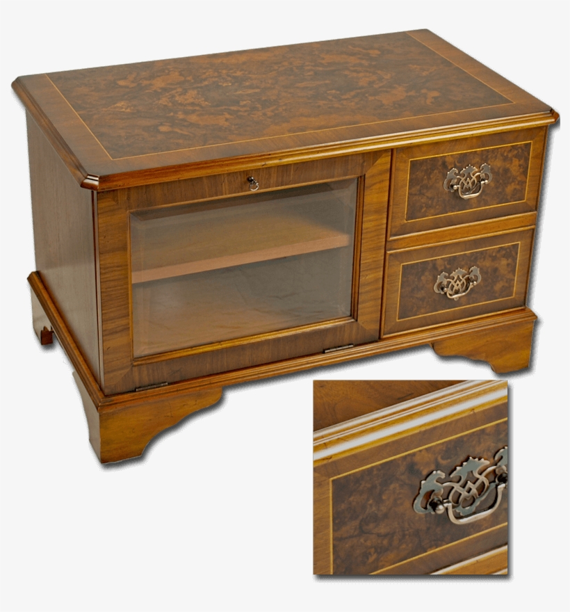 Regency Tv Stand With Glass Door - Furniture, transparent png download