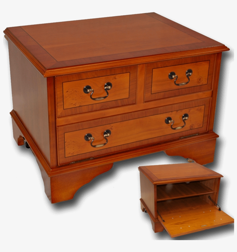 Small Tv Stand With Mock Chest Front - Television, transparent png download