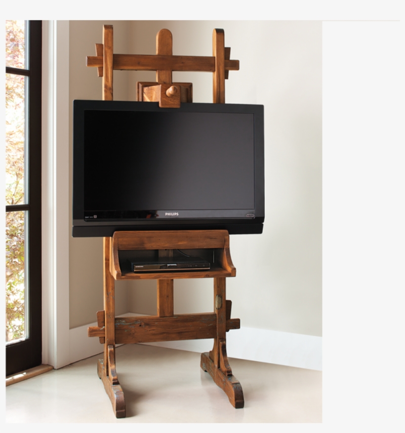 Antique Wooden Tv Stand - Easel, transparent png download