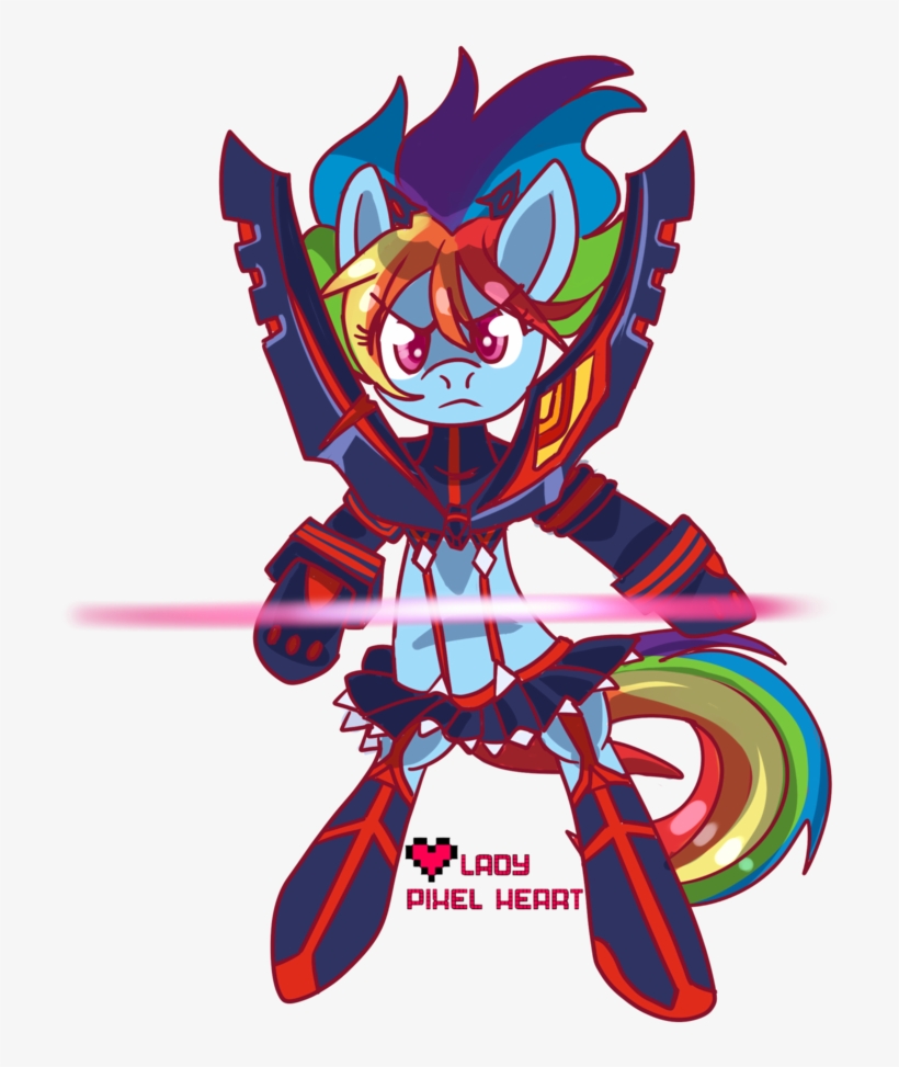 Ladypixelheart, Erica Mendez, Kill La Kill, Parody, - Kill La Kill Mlp Crossover, transparent png download