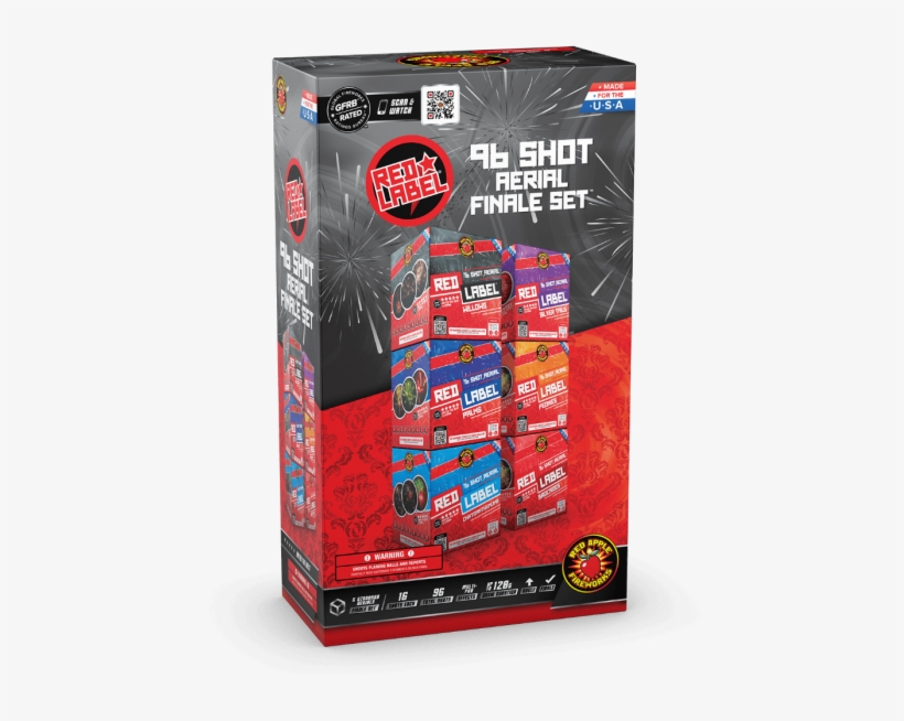 Red Label 96 Shot Standard Aerial Finale Set - Johnnie Walker, transparent png download