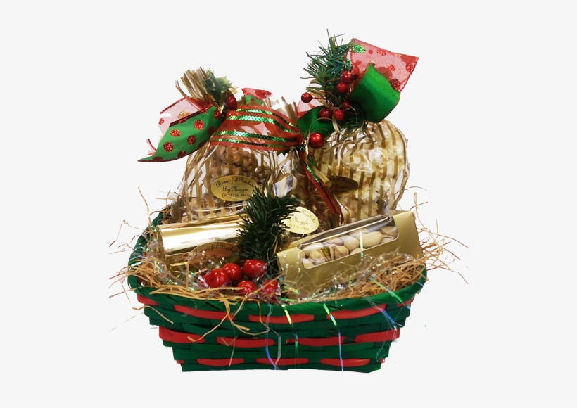 Holly Berry Basket - Basket, transparent png download