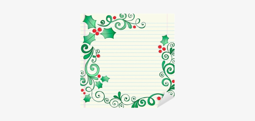 Christmas Holly Berry And Leaves Border Vector Design - Border Design For Project, transparent png download