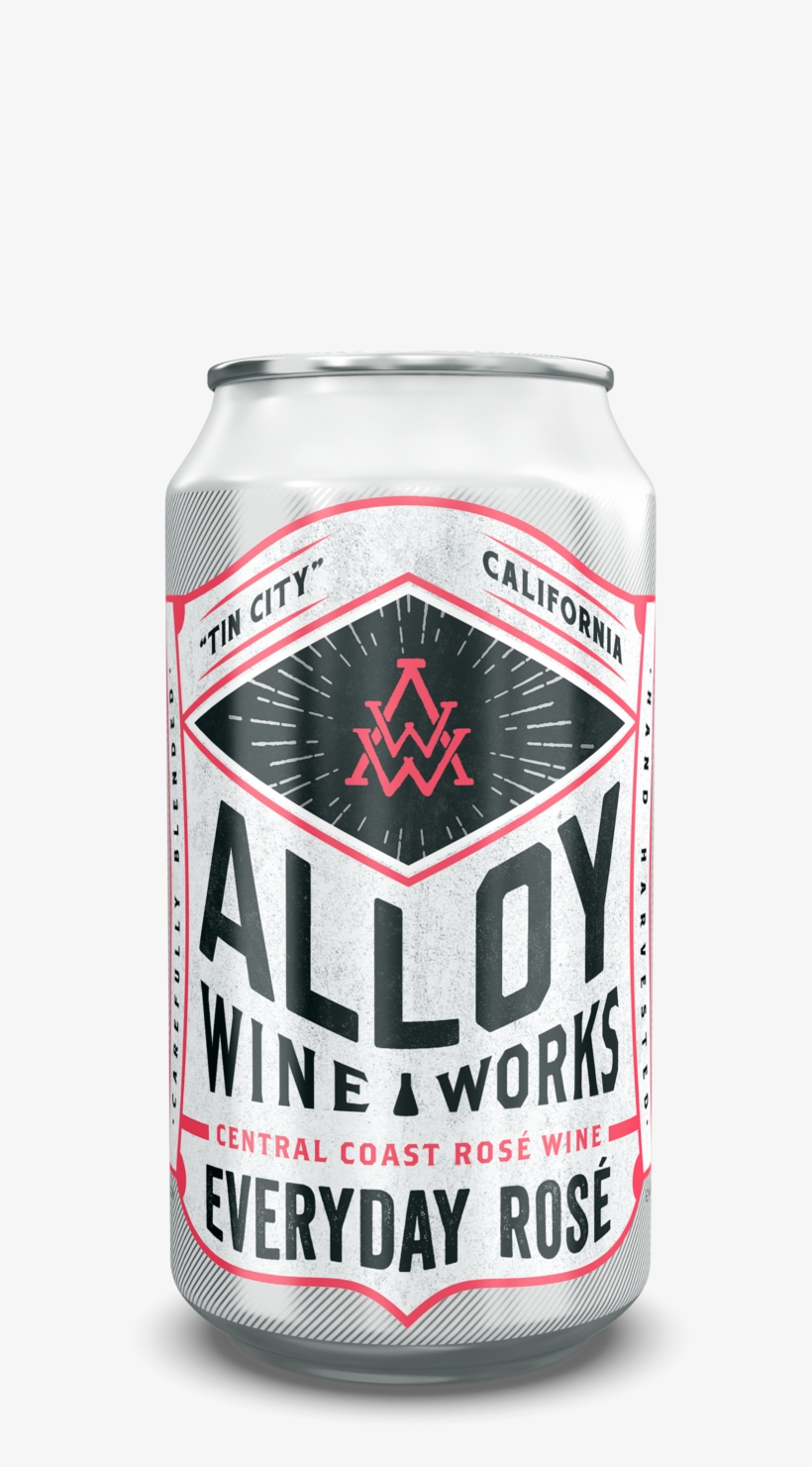 Alloy Nv Rose Cans 12pk/375ml, Central Coast - Alloy Wine Works Everyday Rose, transparent png download