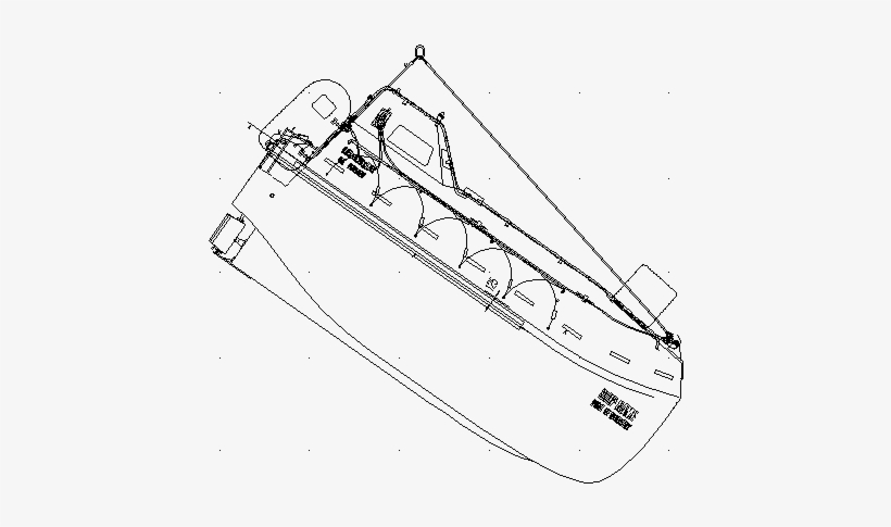 Free Fall Lifeboat Main Data - Drawing Closed Lifeboat, transparent png download