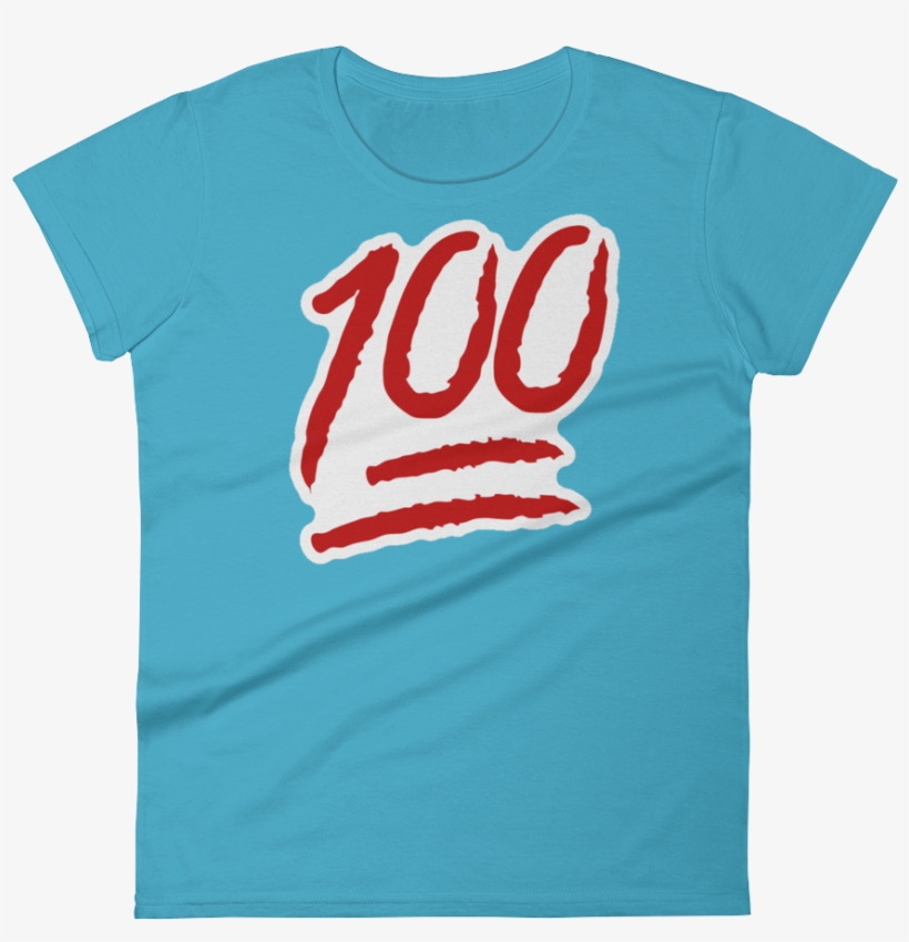 Women's Emoji T Shirt - Hundred Points Symbol Emoji Large Tote Bag, transparent png download