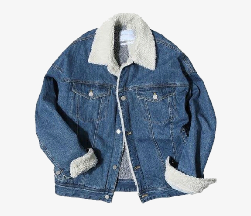 Jacket Fur Coat Jeanjacket Denim Jean Denimjacket Furco - Jean Jacket, transparent png download