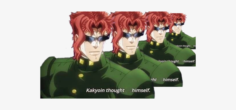 Kakyoin Thought Himself - Kakyoin Thought To Himself, transparent png download