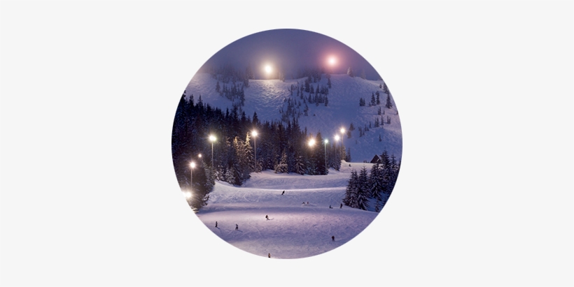 Floodlights Light Up The Upper And Lower Bowls At Mt - Grand Lodges At Collins Lake Resort Snow, transparent png download