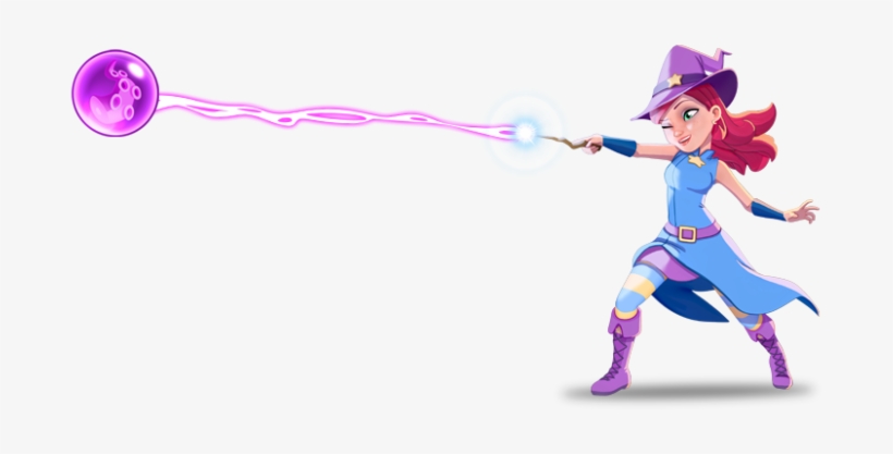 In Bubble Witch 3 Saga The Aiming Line Is Always Visible - Jeux Bubble Witch 3, transparent png download