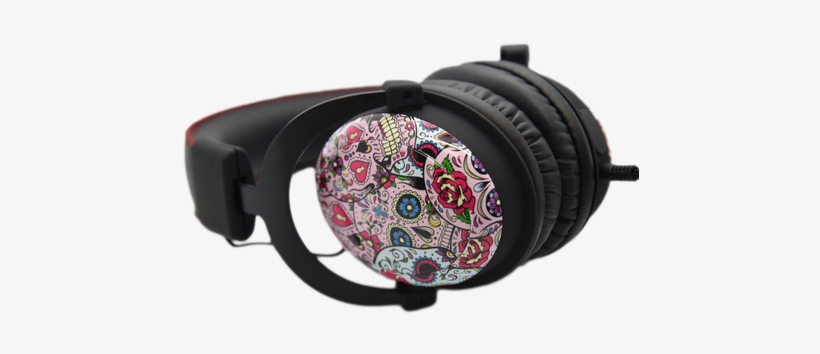 These Hyper X Cloud Ii Headphones Feature A Our Special - Lady Skull Rose Day Of Dead Halloween , High Quality, transparent png download