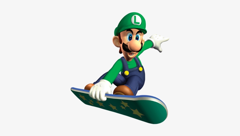 Snowboard028 - Super Mario Bros I Luigi, transparent png download