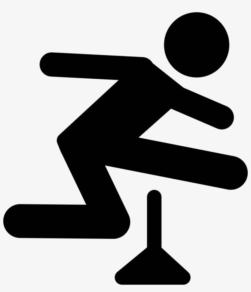 Athlete Jumping Silhouette - Athlete Icon, transparent png download