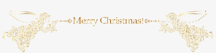 Merry Christmas Angels Decor Png Clipart Image - Calligraphy, transparent png download
