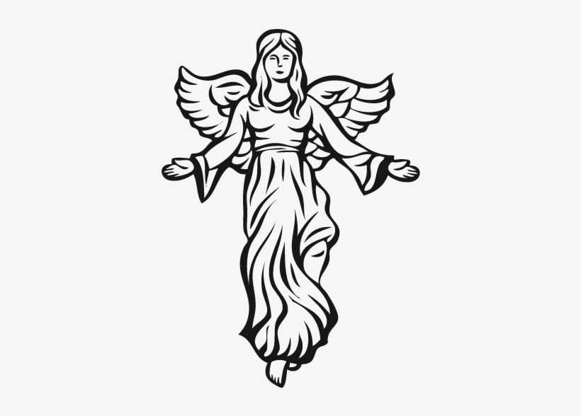 Christmas Angel Decoration Wall Sticker - Anioł Na Ścianę Naklejki, transparent png download