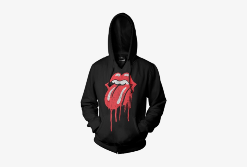 Rolling Stones "dripping Tongue" Hoodie - Casaco Razer, transparent png download