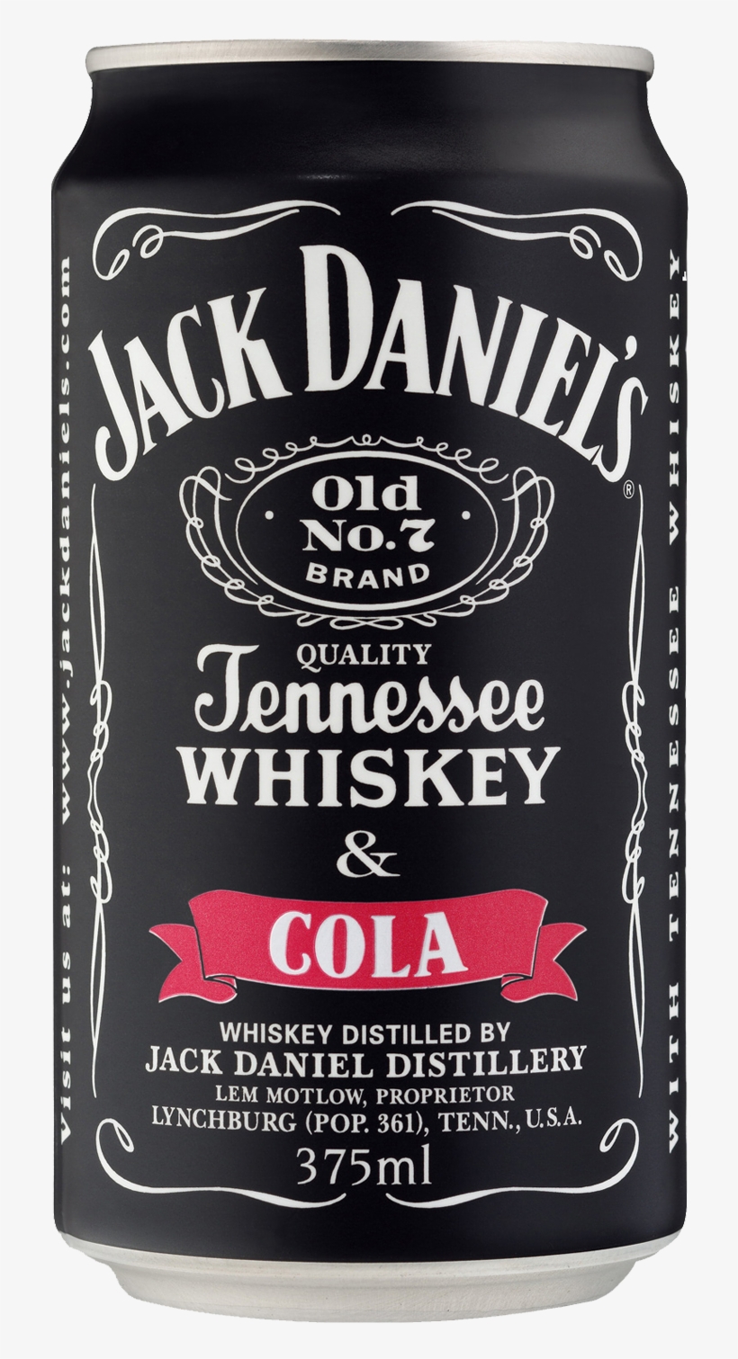 Jack Daniel's Tennessee Whiskey & Cola Cans 375ml - Jack Daniels And Dry, transparent png download