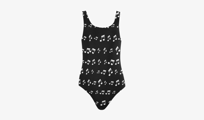 Musical Notes Vest One Piece Swimsuit - Music Notes One Piece Swimsuit, transparent png download