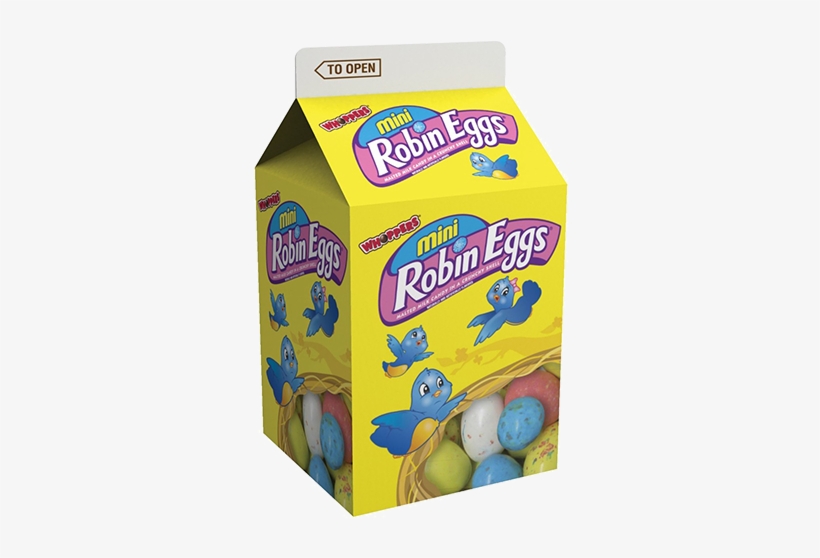 Whoppers Mini Robin Eggs Malted Milk Eggs - Hershey's Whoppers Mini Robin Eggs Carton, transparent png download
