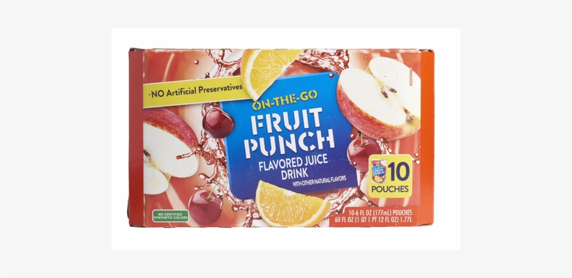 Fruit Punch Juice Drink Pouches - Juice, transparent png download
