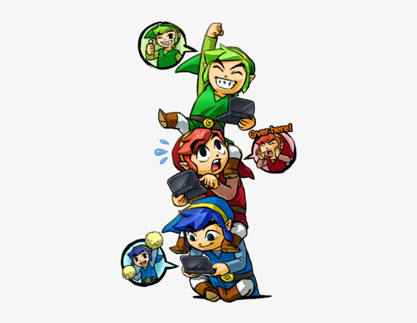 The Tri Force Heroes - Legend Of Zelda Triforce Heroes, transparent png download