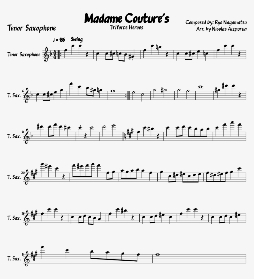 Madame Couture's Shop - Sheet Music, transparent png download