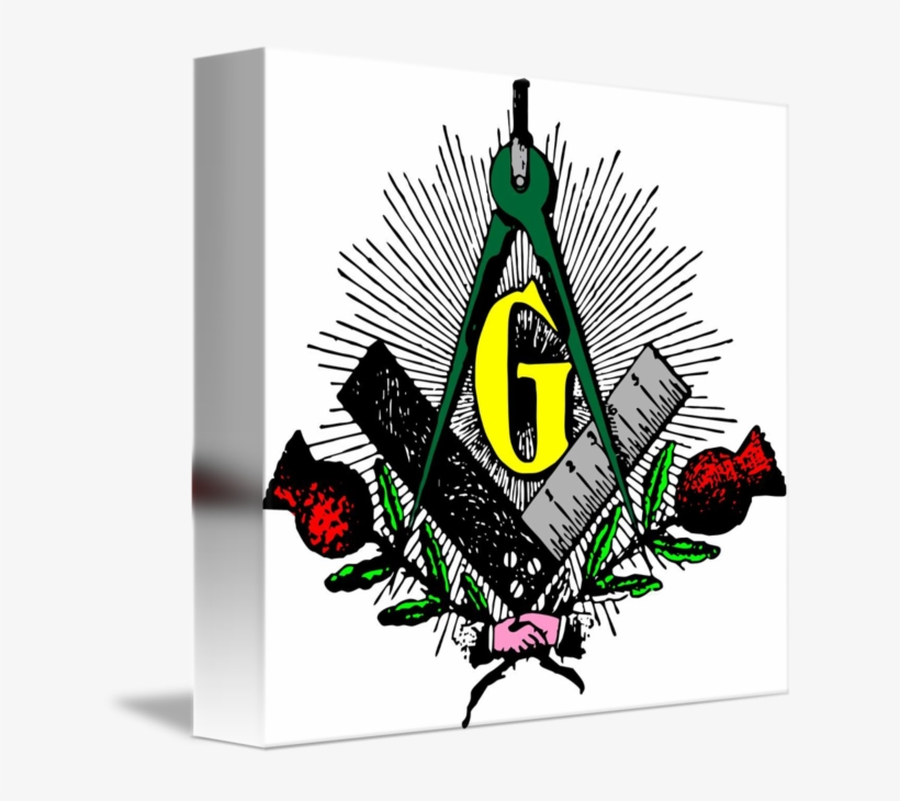 Masonic Square And Compass By Alan Ammann - Blue Lodge Round Ornament, transparent png download