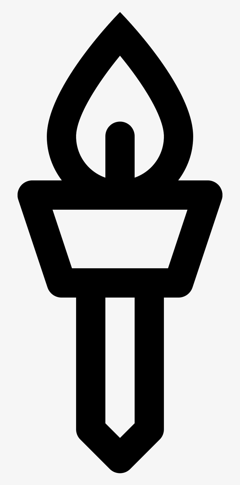 This Logo Is Shaped Like A Torch With A Fire Burning, transparent png download