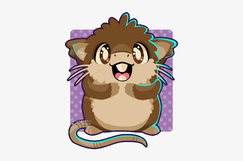 020 Raticate By Miss-glitter - Cartoon, transparent png download