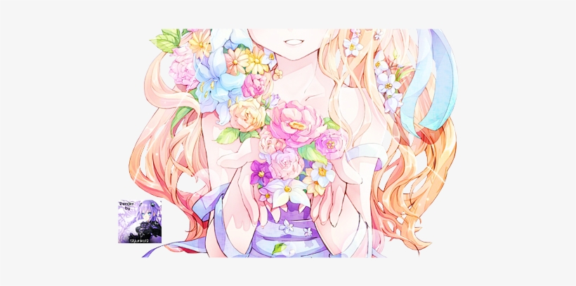 6810941 - >> - Anime Flowery, transparent png download