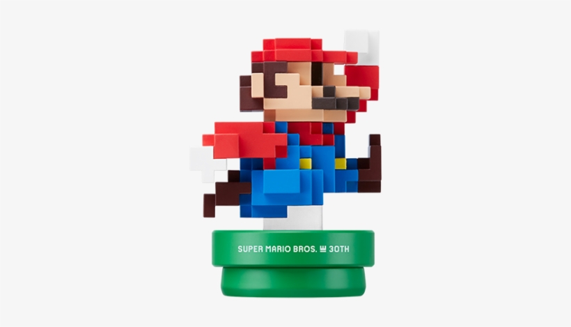 8-bit Mario - Amiibo Mario 30, transparent png download
