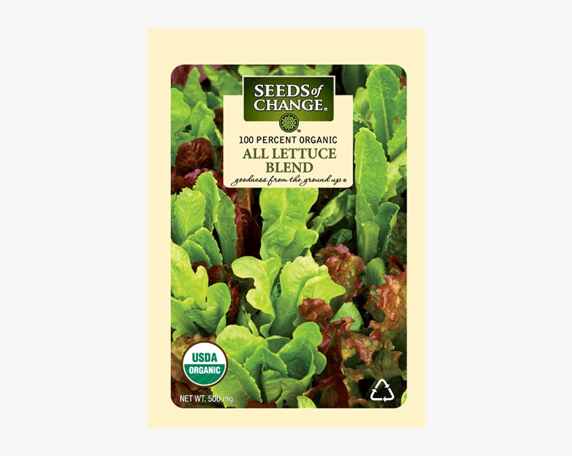 Organic All Lettuce Mix Seeds - Seeds Of Change All Lettuce Mix Pack, transparent png download