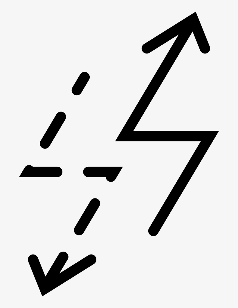 Up Arrow And Dotted Down Arrow Comments - Arrow, transparent png download