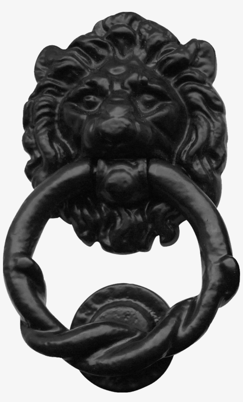 100mm Black Antique Lion Head Door Knocker - Old Door Knocker Png, transparent png download