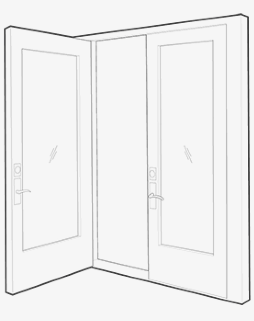 Double Swing Doors - Door, transparent png download