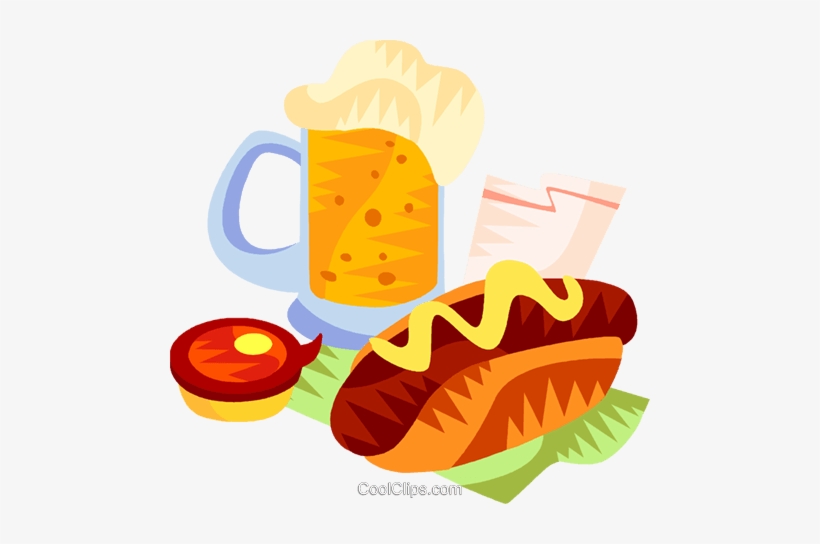German Bratwurst And Beer Royalty Free Vector Clip - Bier Und Bratwurst Clipart, transparent png download
