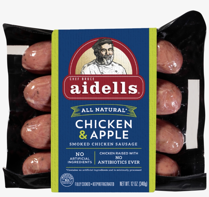 Aidells® Smoked Chicken Sausage, Chicken & Apple, 12 - Aidells Sausage, transparent png download