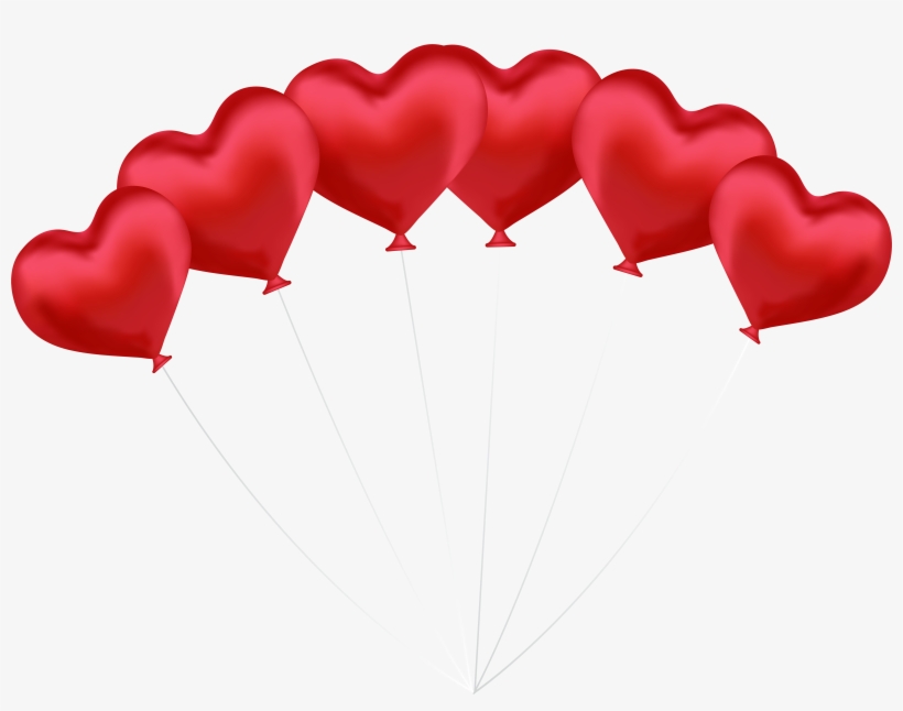Heart Balloons Transparent Png Clip Art Image - Portable Network Graphics, transparent png download