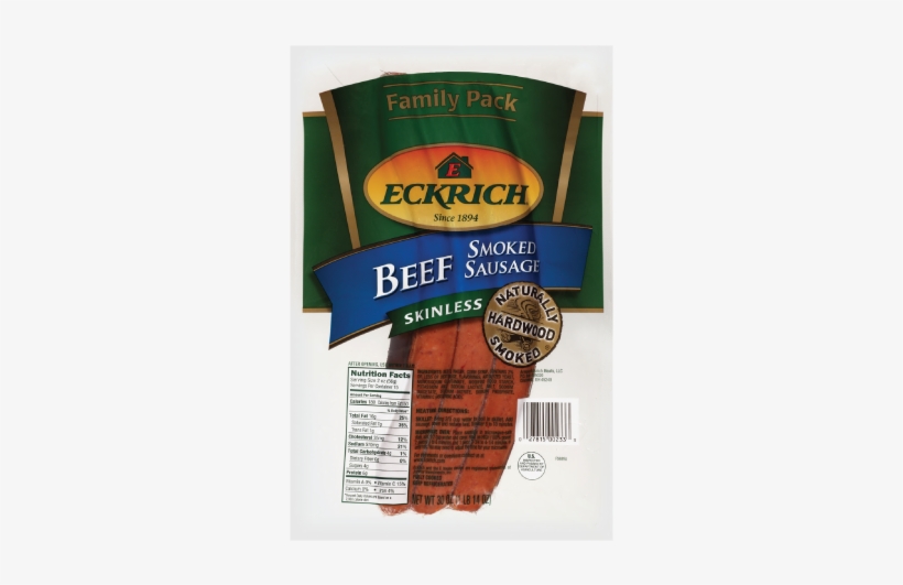 Eckrich Beef Sausage 30 Oz, transparent png download