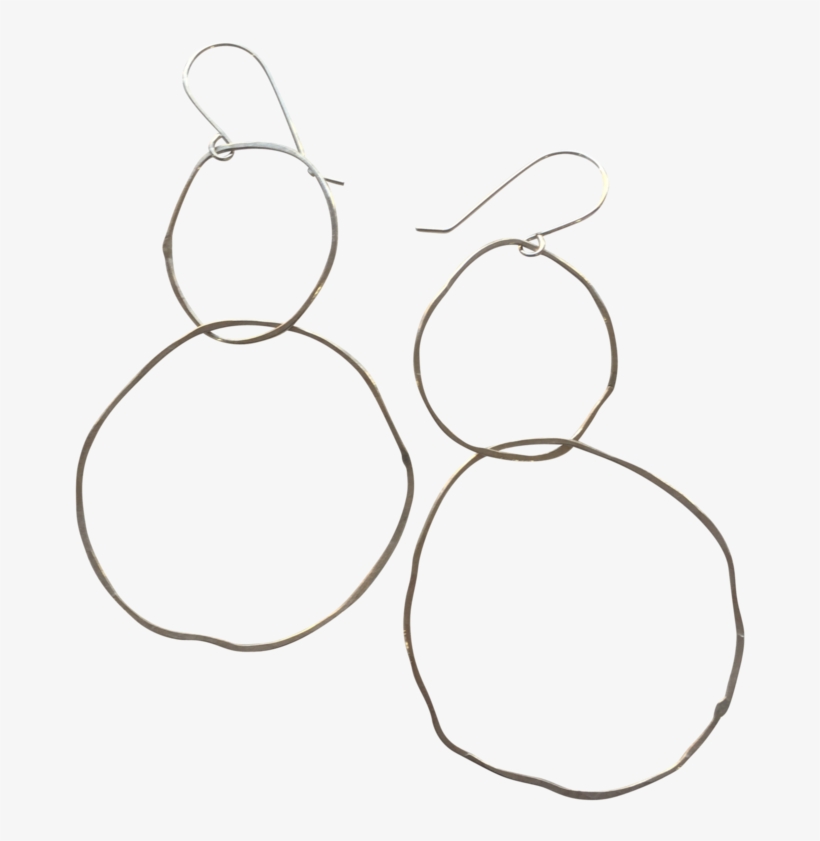 Perfectly Imperfect Intertwined Double Circle Earrings - Earring, transparent png download
