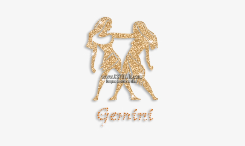 Bling Gemini Symbol Iron-on Glitter Rhinestone Transfer - Zodiac, transparent png download