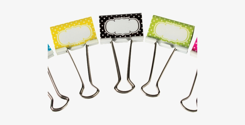 Polka Dots Large Binder Clips - Binder Clip, transparent png download