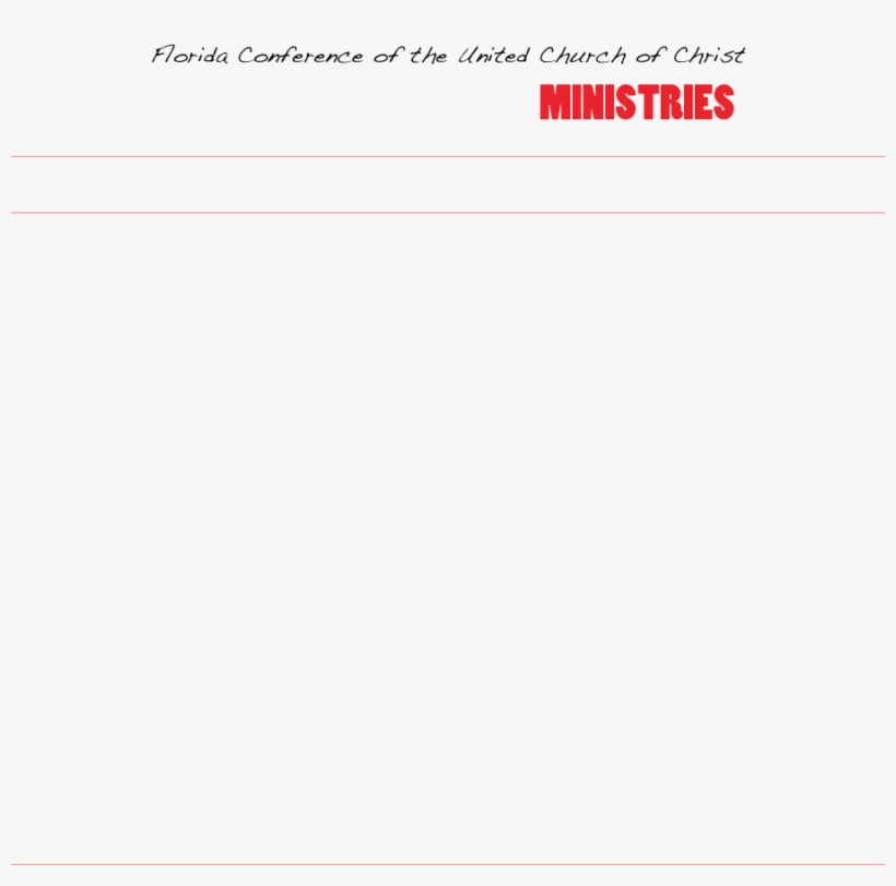 Florida Conference Of The United Church Of Christ Ministries - Ministry Of Fun, transparent png download