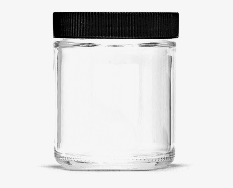 5oz Glass Jars With Lids Black - Jar Black Lid Png, transparent png download
